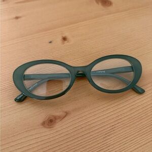 Anthropology Green Oval Glasses